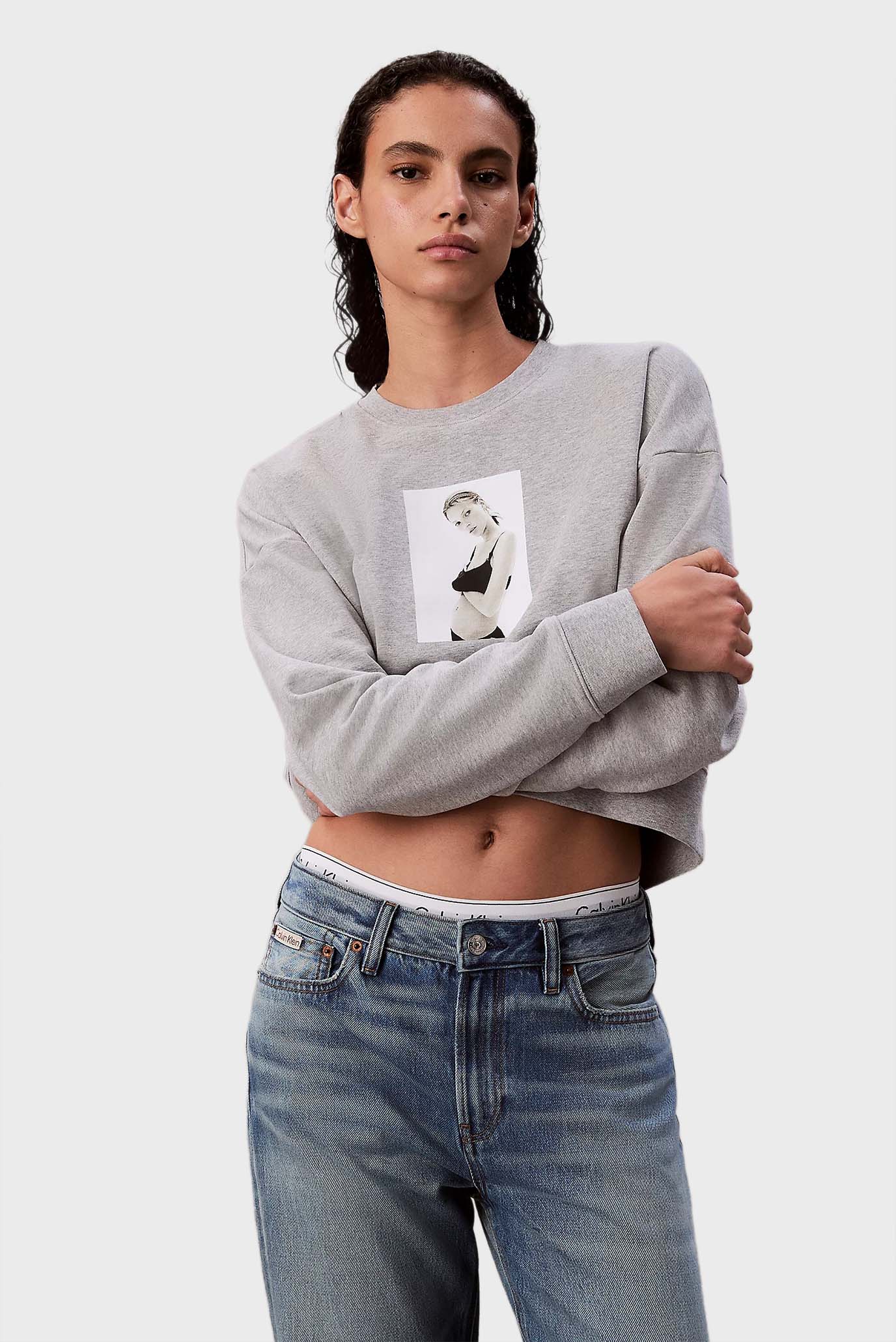Женский серый свитшот CLASSIC KATE Серый L Calvin Klein LV040494WF Женский серый свитшот CLASSIC KATE Серый L Calvin Klein LV040494WF