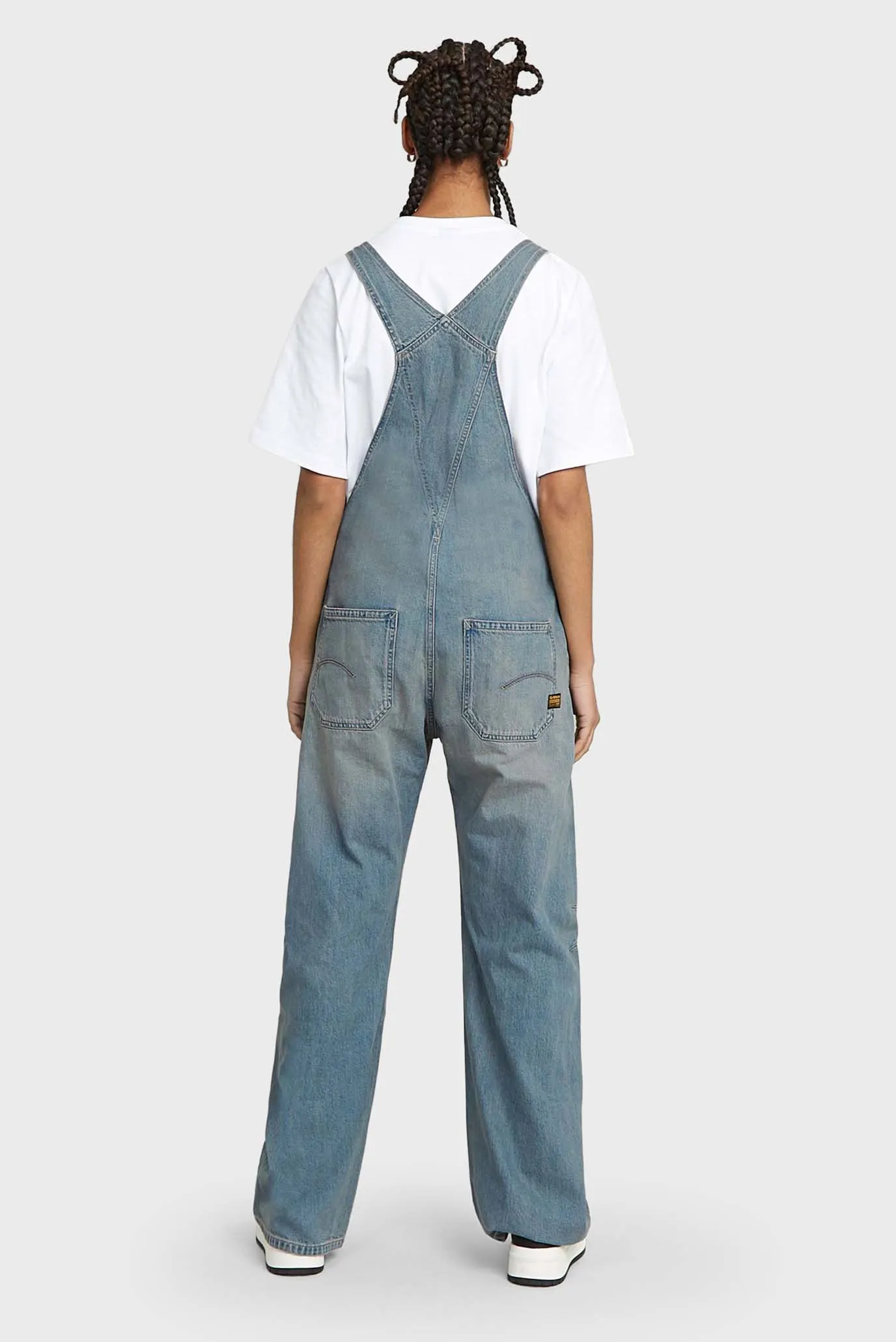 Жіночий блакитний джинсовий комбінезон Bowey 3D 2