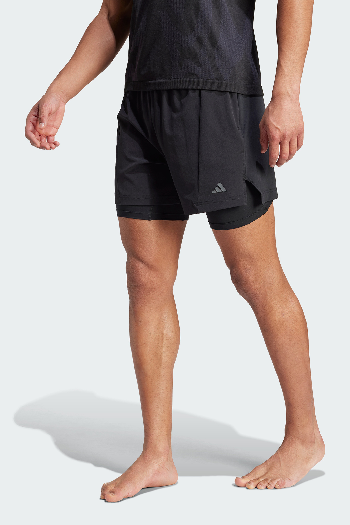 Мужские черные шорты Designed for Training Yoga Premium 2-in-1 1