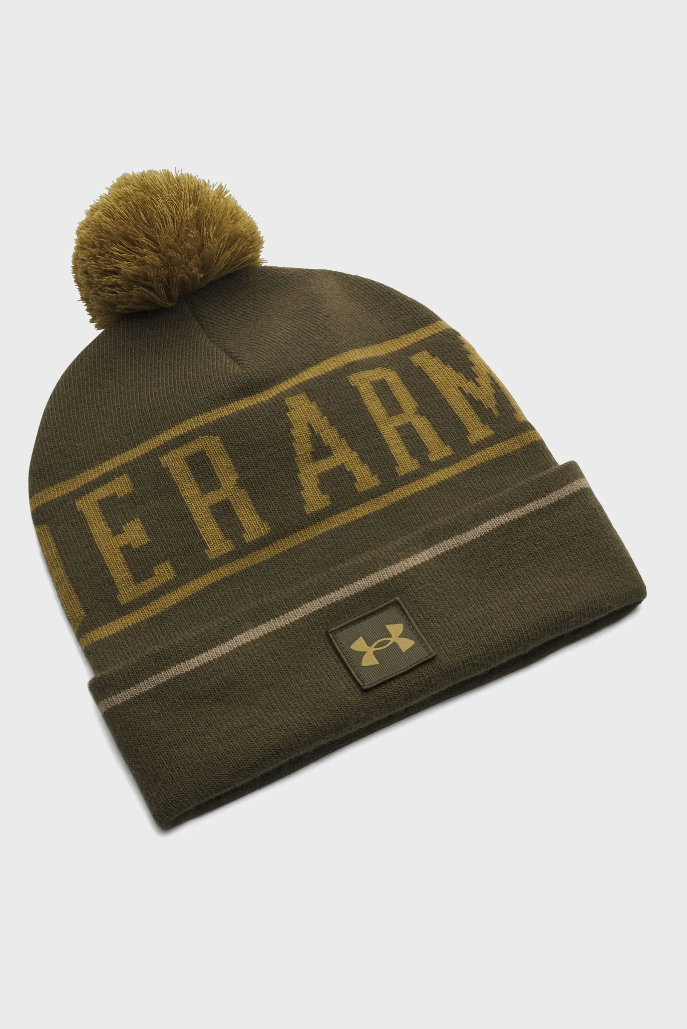 Мужская оливковая шапка M Halftime Pom Beanie Оливковый ONESIZE Under Armour 1386634-308