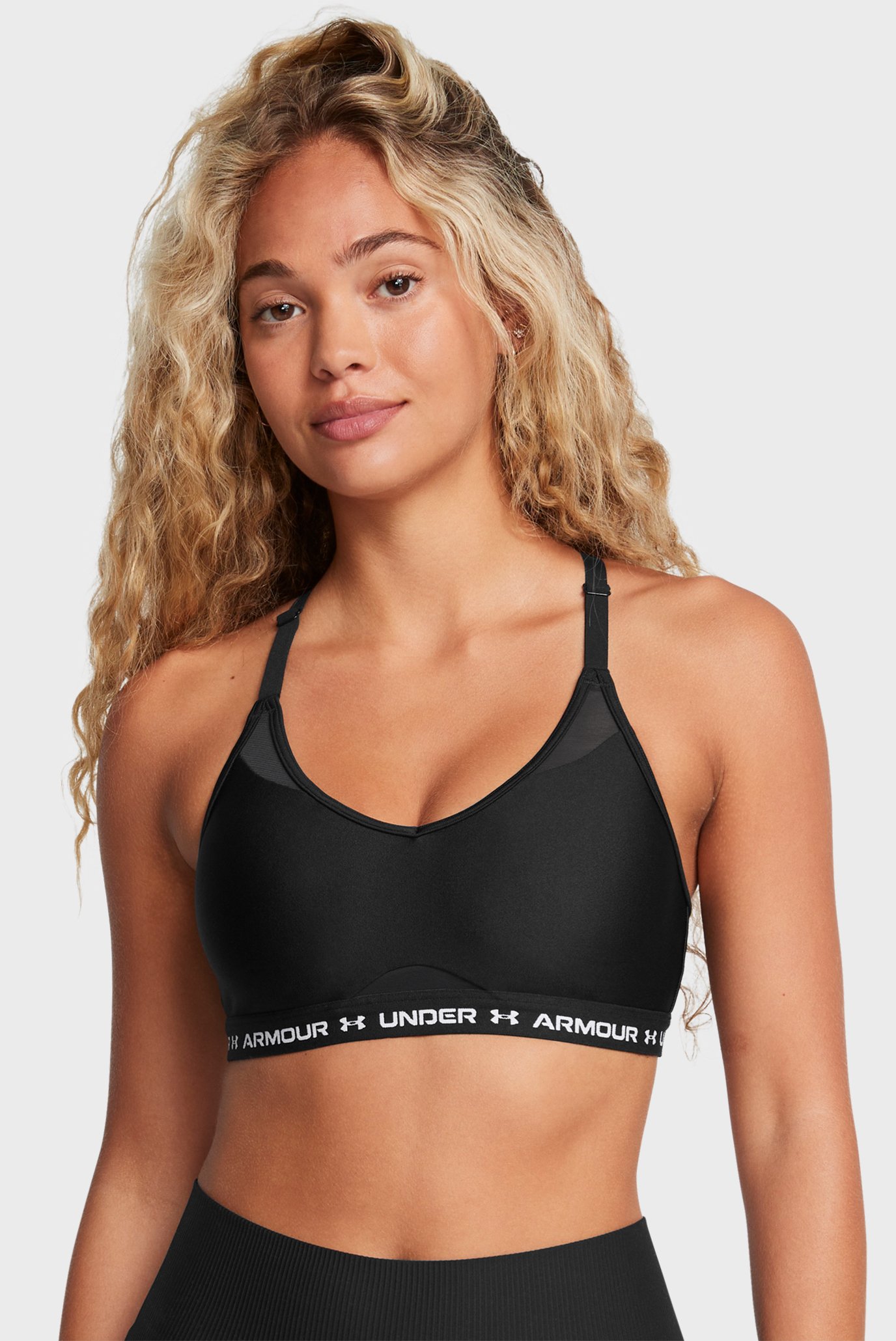 Женский черный топ UA Crossback Low Bra 1