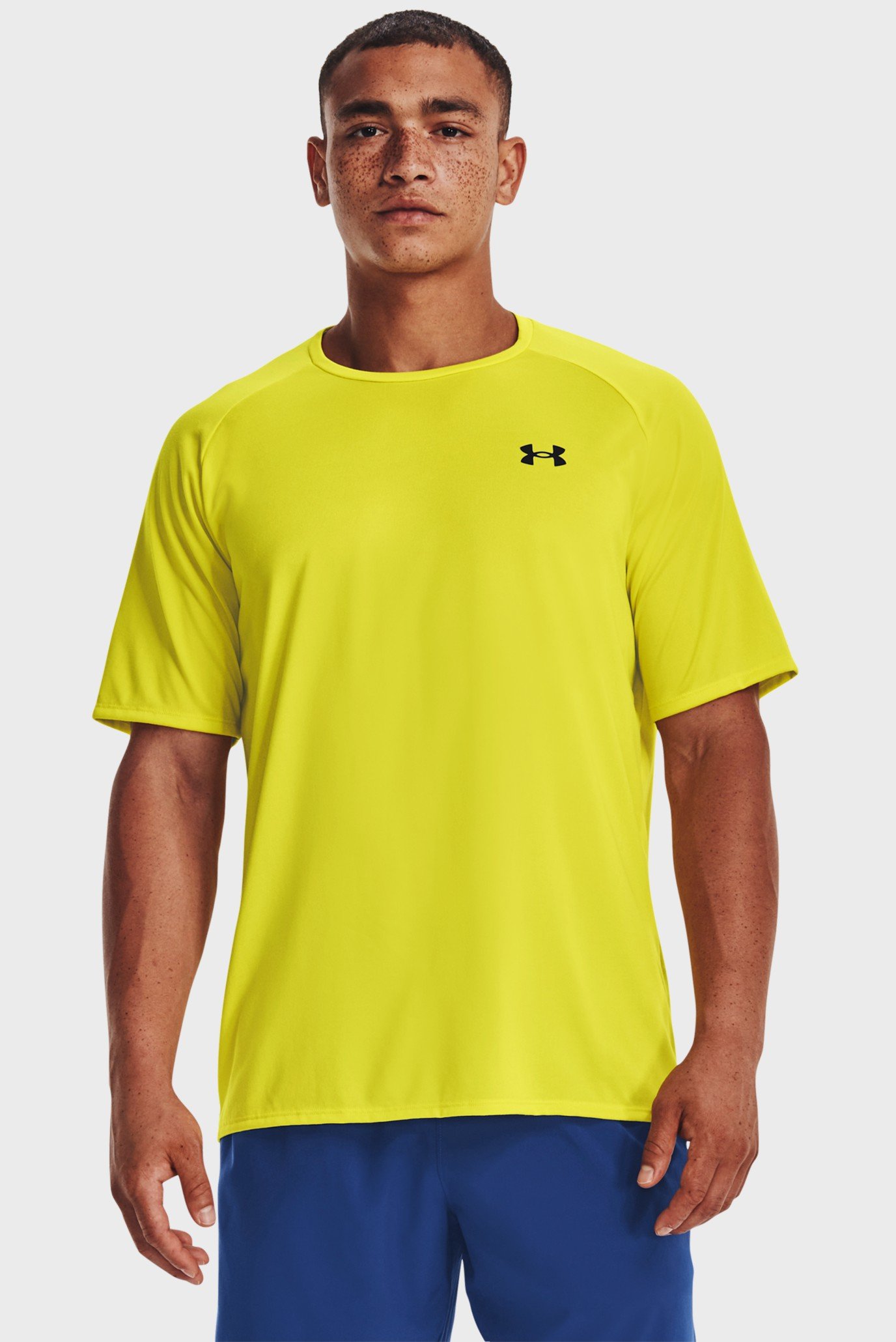 Мужская желтая футболка UA Tech 2.0 SS Tee 1
