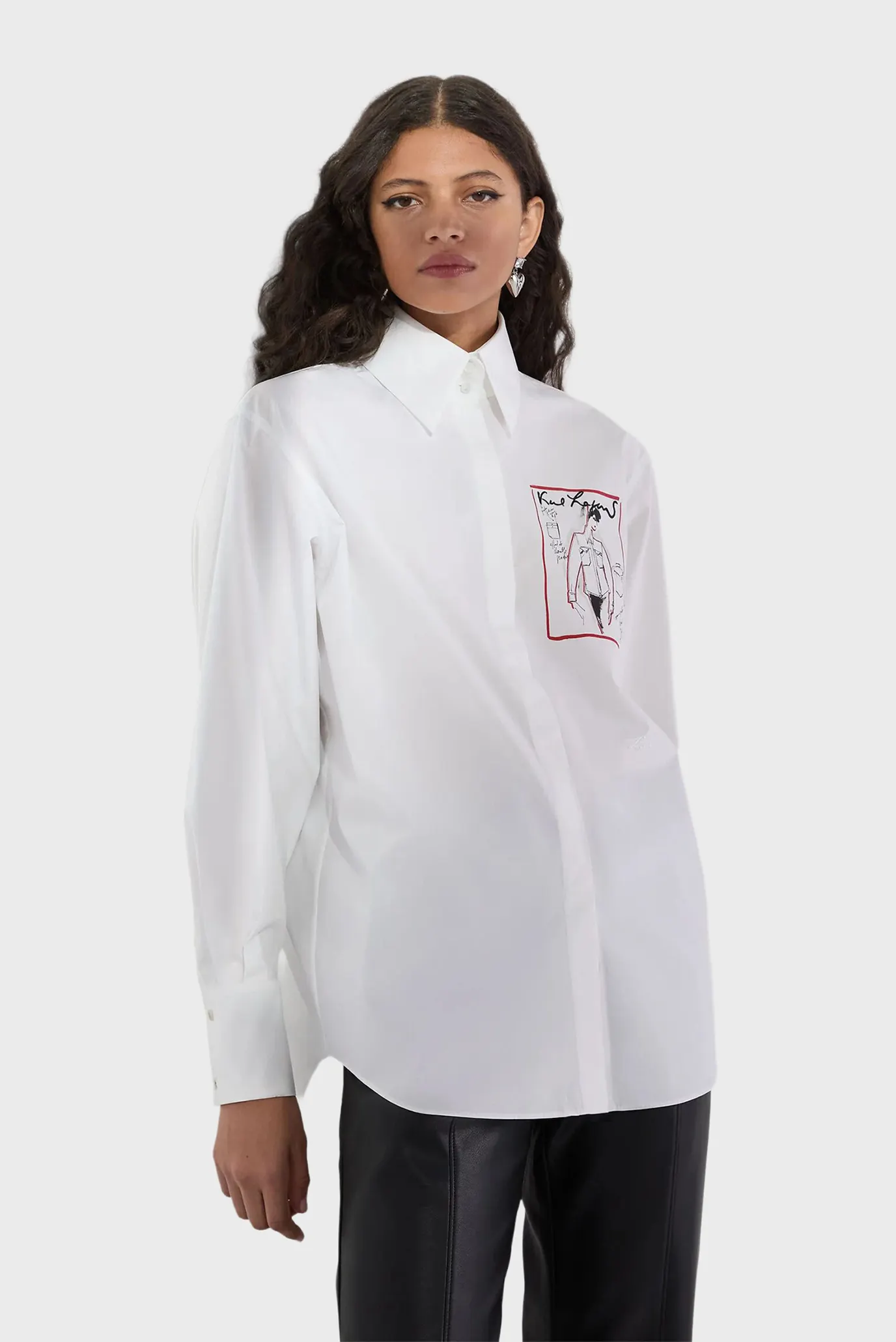 Жіноча біла сорочка KARL SERIES 3