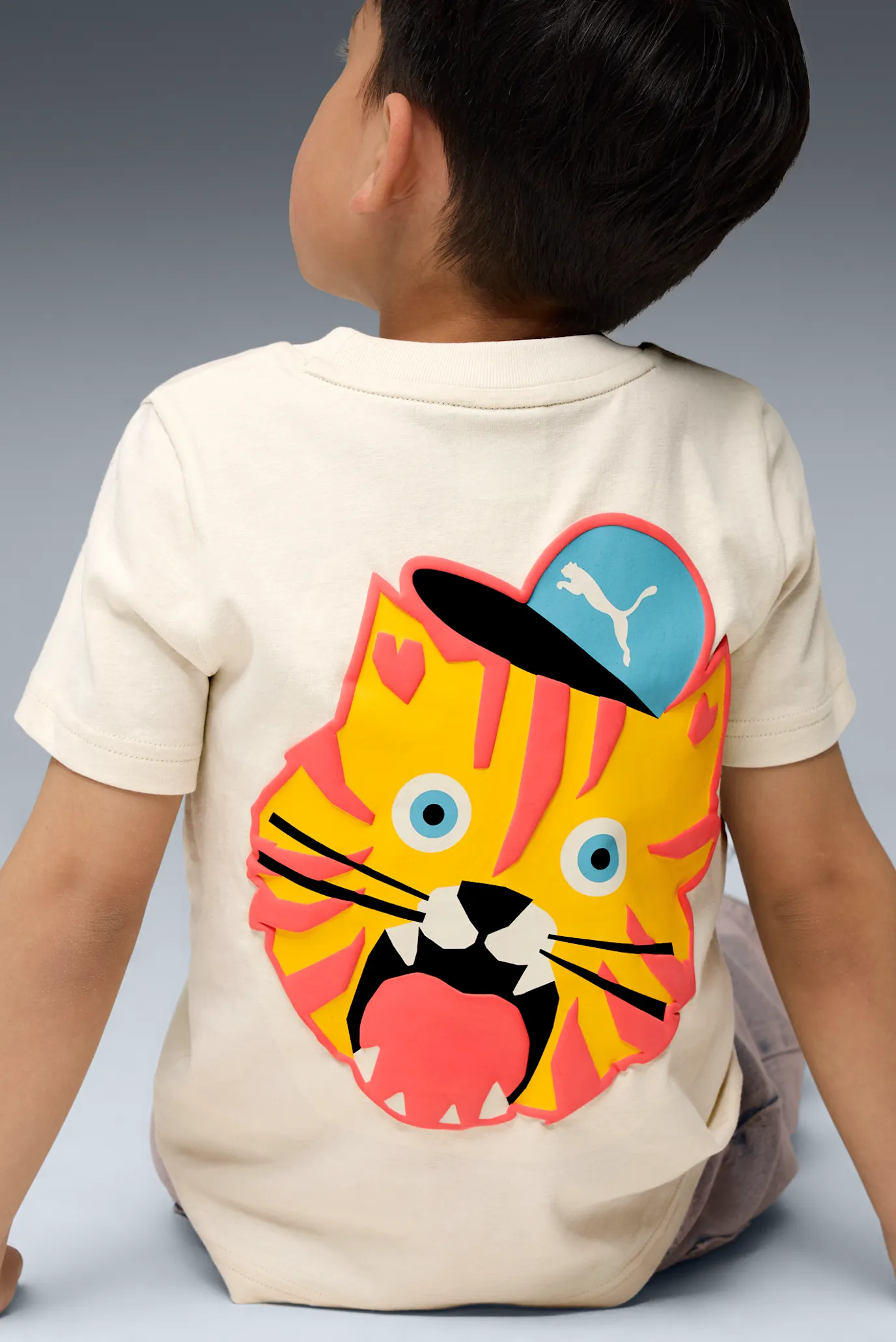 Детская бежевая футболка Moody Cat Graphic Tee I Kids 2