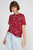 Женская бордовая футболк с узором