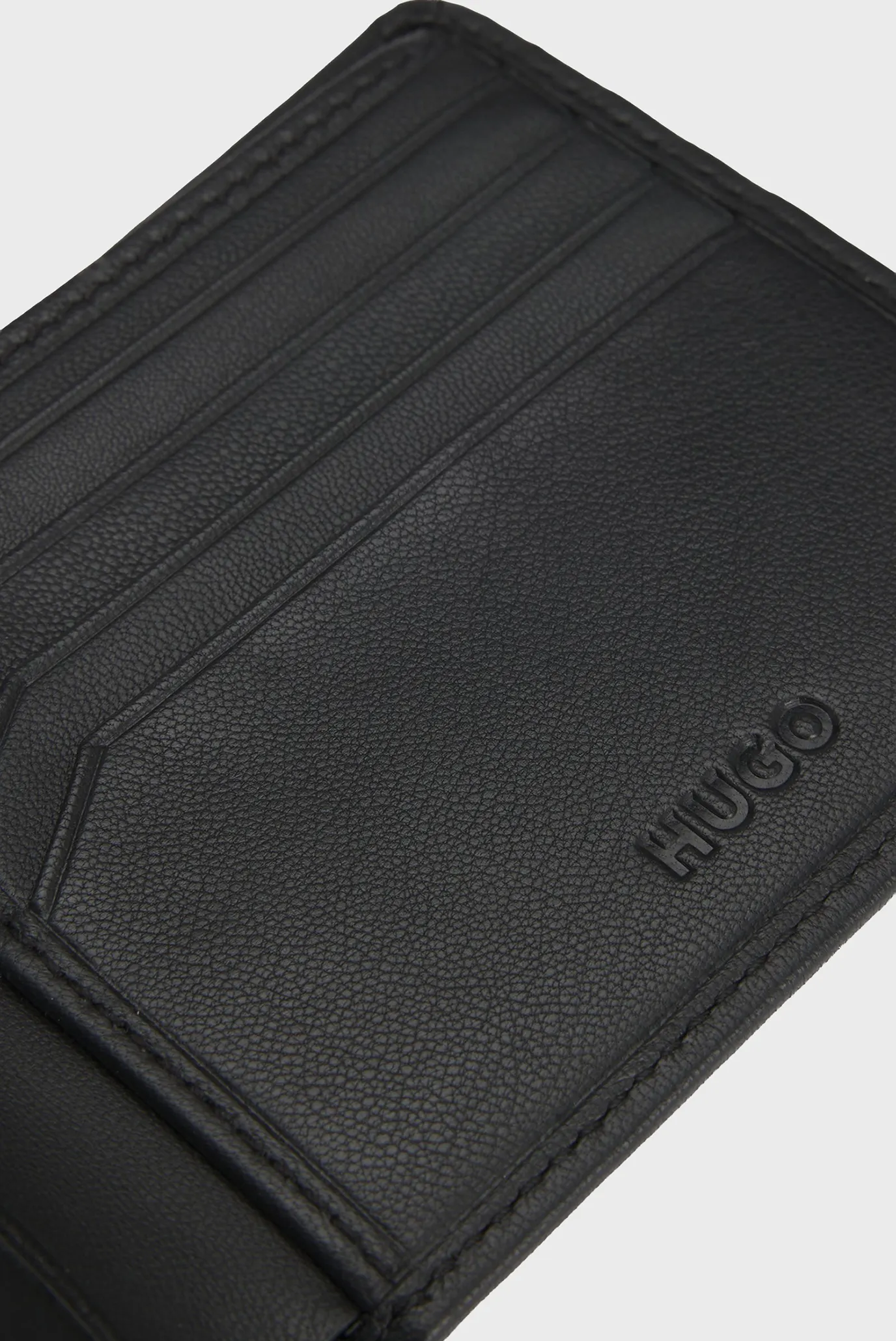 Чоловічий чорний шкіряний гаманець 2