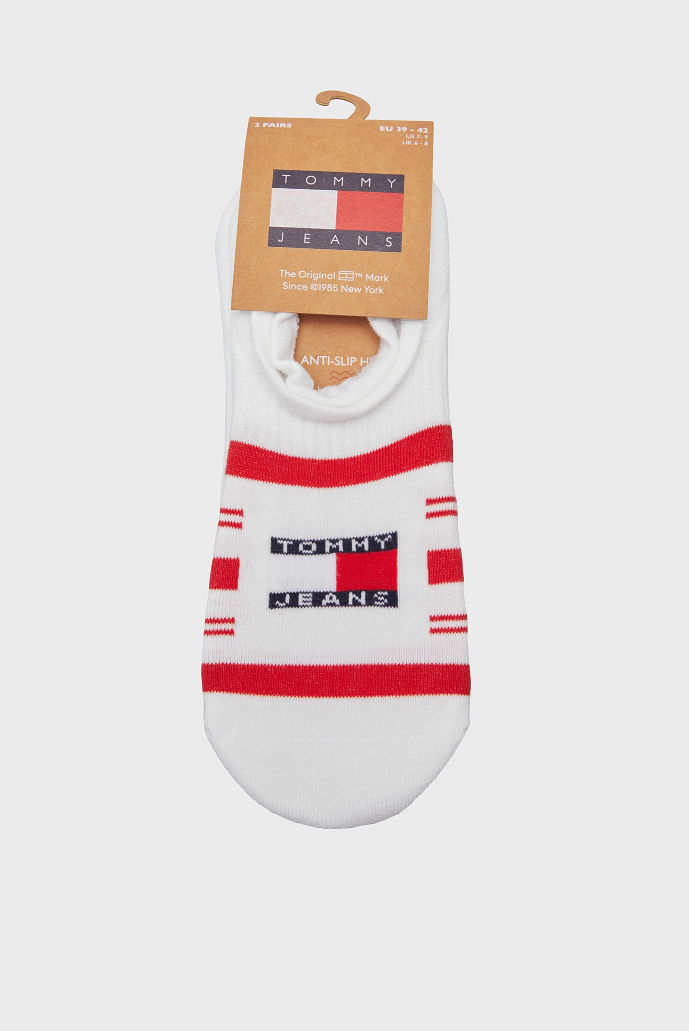 Білі сліди (2 пари) TH UNI TJ FOOTIE 2P TOMMY STRIPE 1