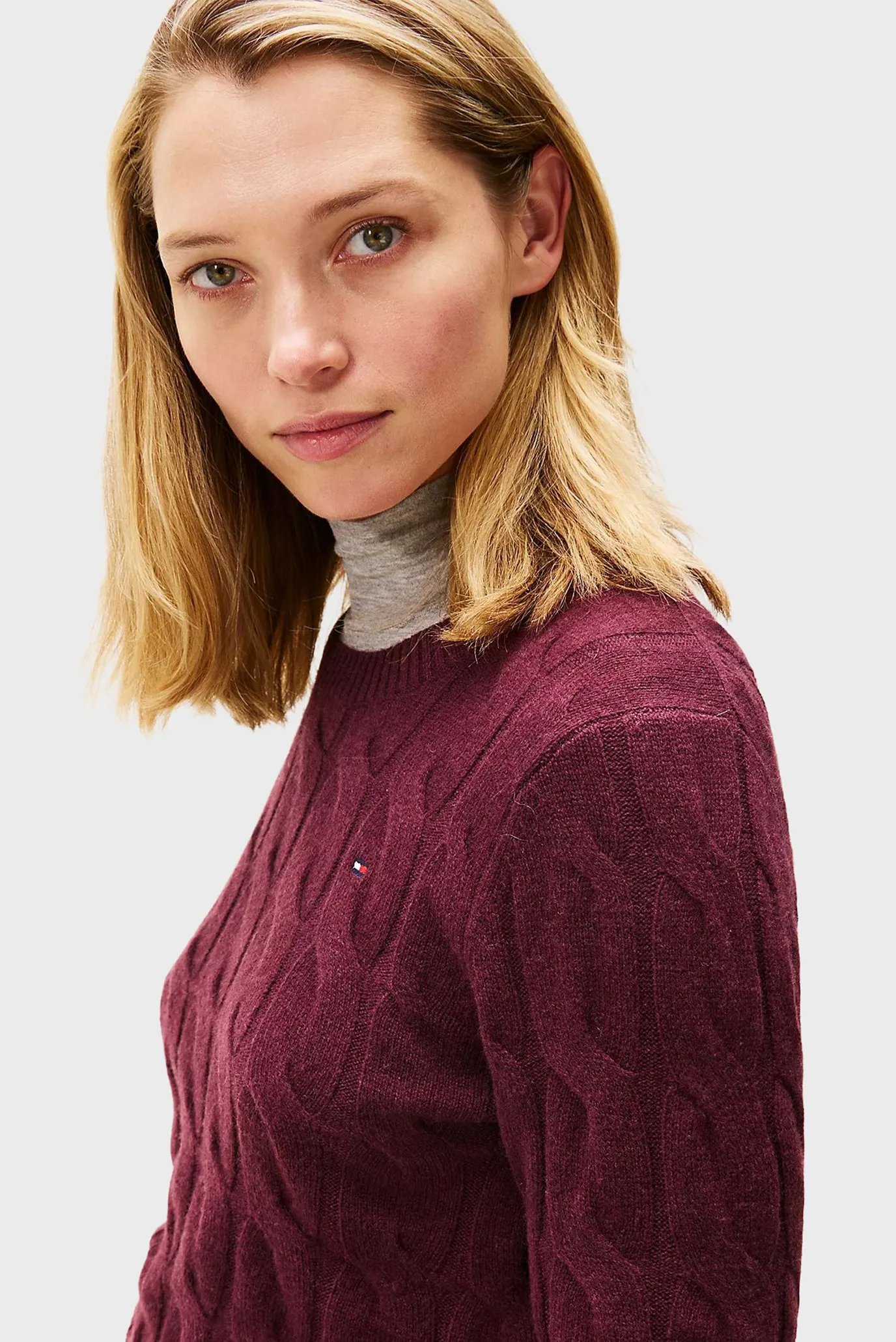 Женский бордовый шерстяной джемпер SOFT 4