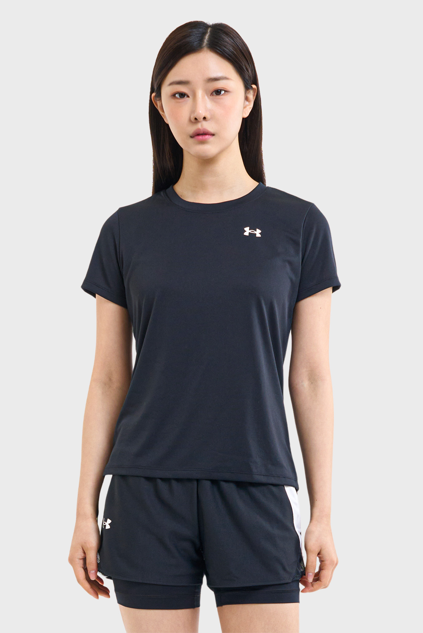 Женская черная футболка Tech SSC Черный XS Under Armour 1384231-001 Женская черная футболка Tech SSC Черный XS Under Armour 1384231-001