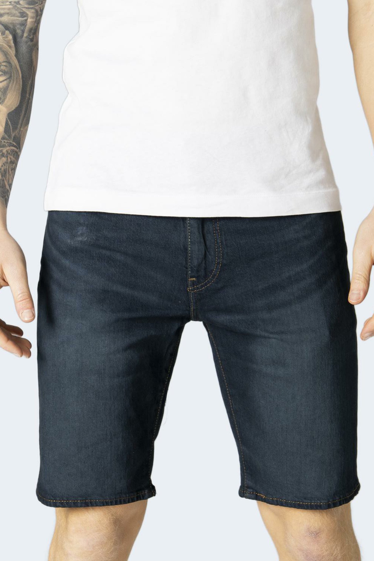 Мужские темно-синие джинсовые шорты 1