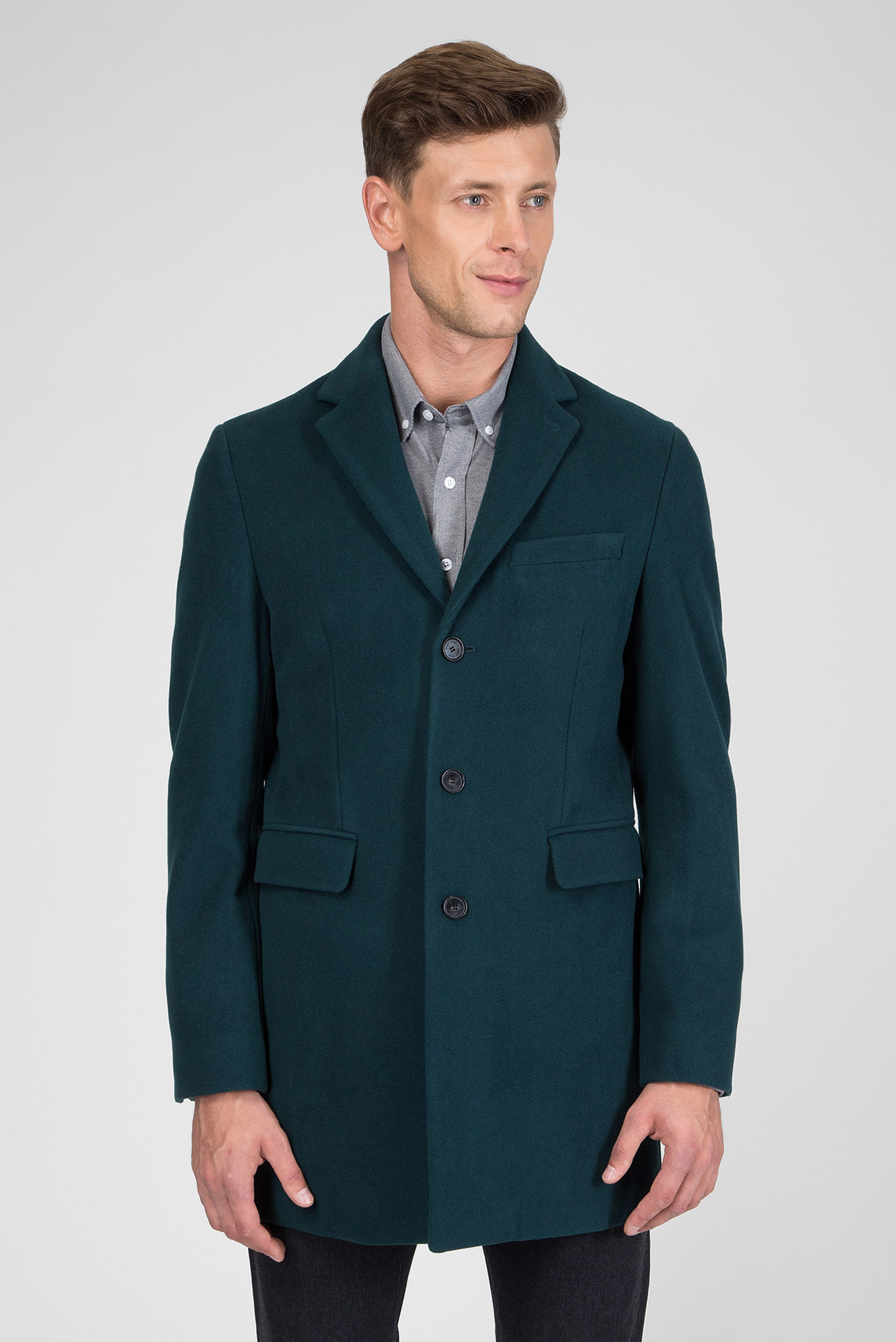 Мужское зеленое пальто THE WOOL COAT 1