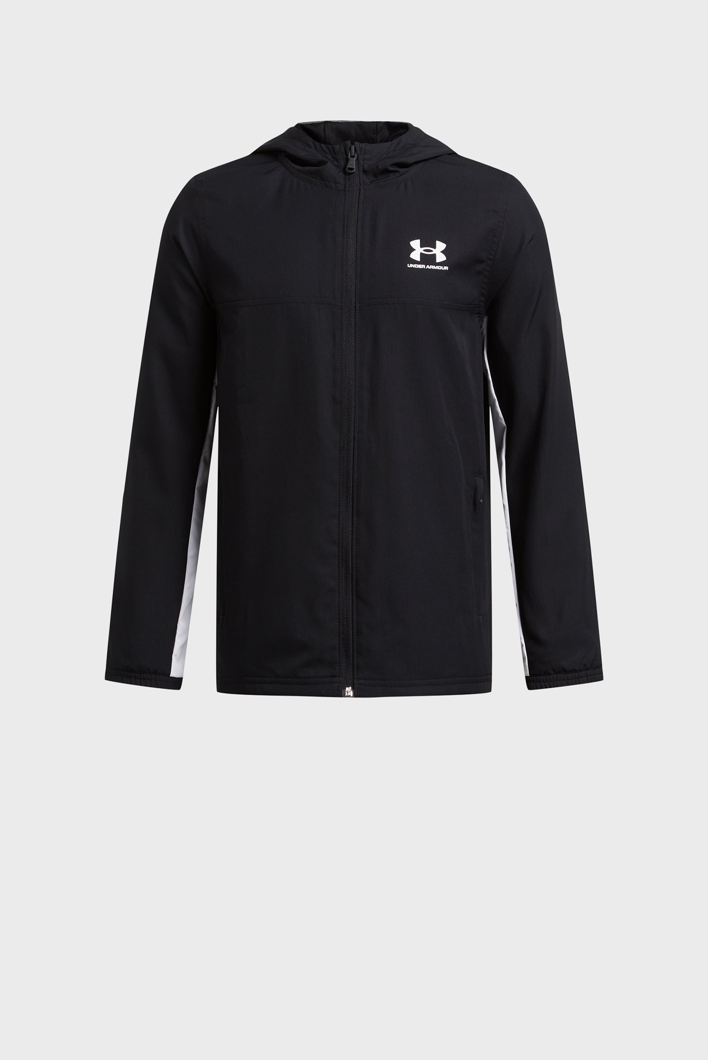 Детская черная ветровка UA B Rival Wvn Jacket Черный 7 Under Armour 1390154-001 Детская черная ветровка UA B Rival Wvn Jacket Черный 7 Under Armour 1390154-001