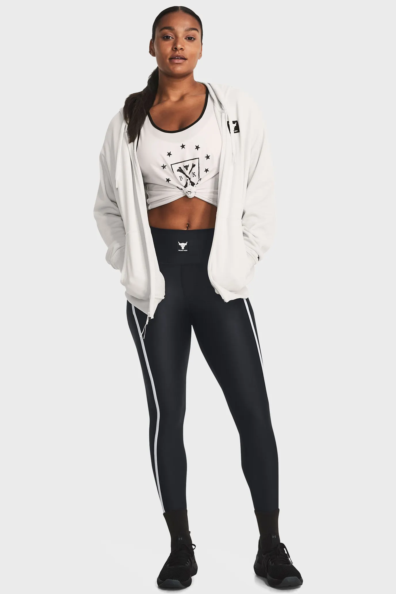 Жіноче біле худі Pjt Rck HW Terry FZ OS 2