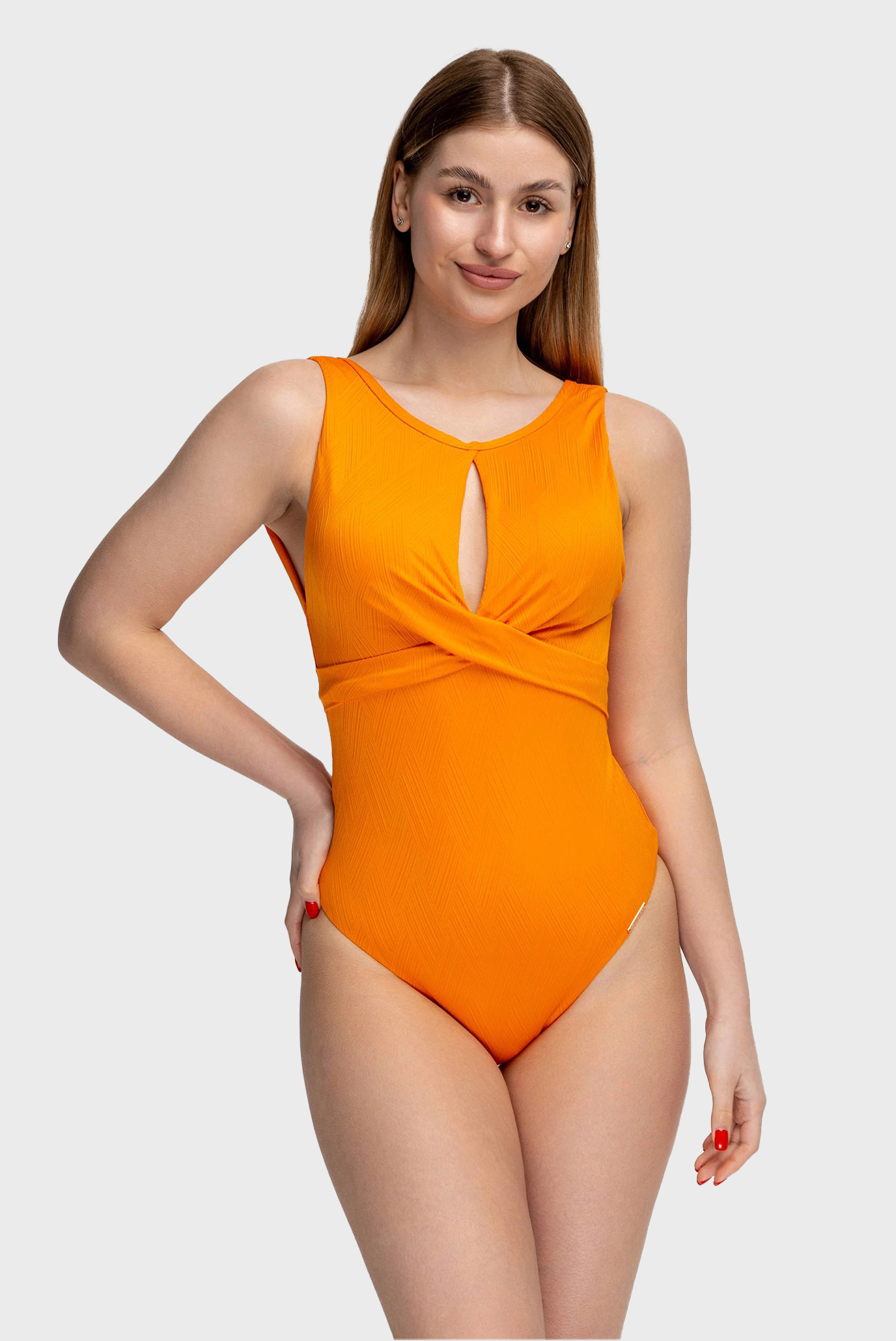 Жіночий помаранчевий купальник 1