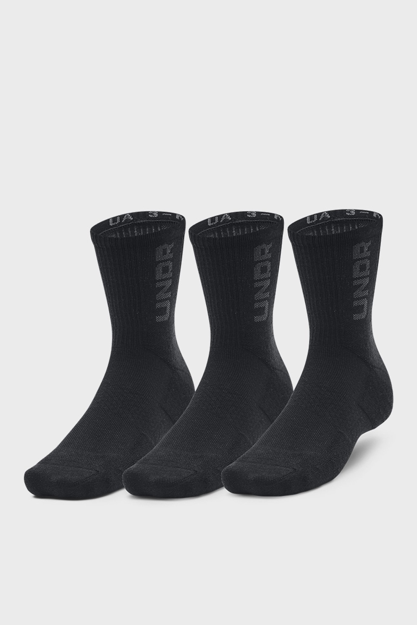 Чорні шкарпетки (3 пари) UA 3-Maker Mid-Crew 1