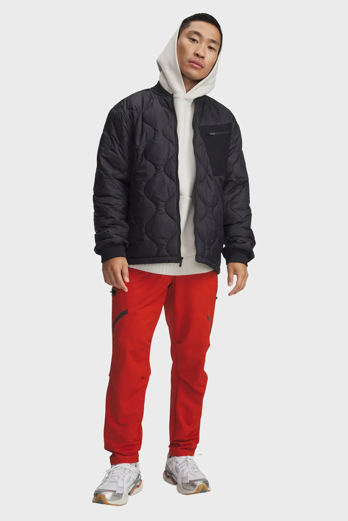 Чоловічий чорний бомбер UA Heritage Jkt 2