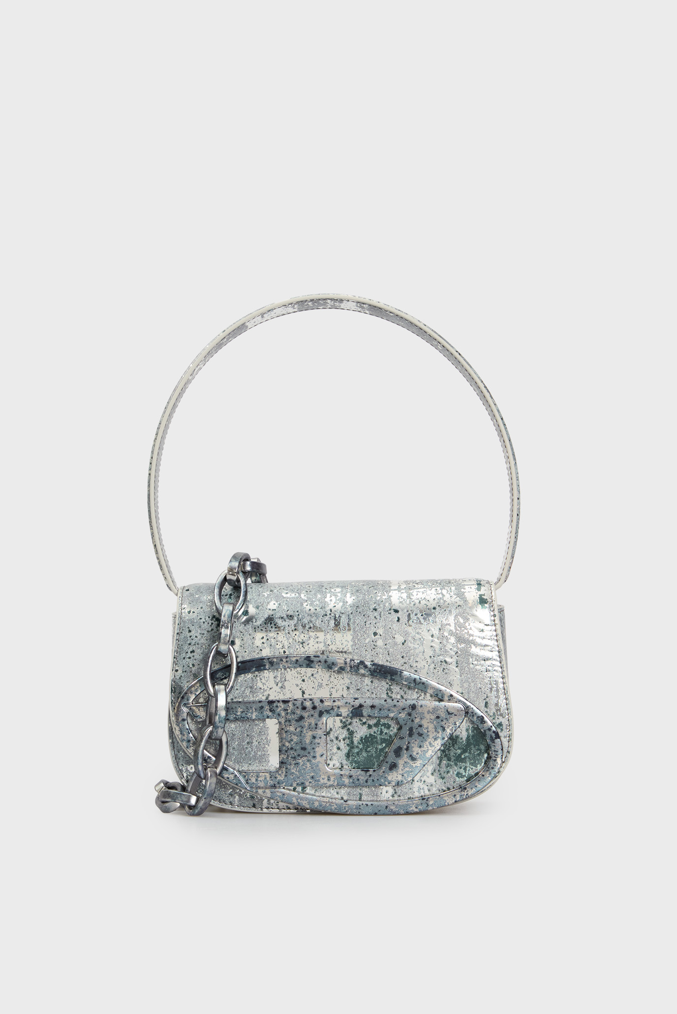 Женская серебристая сумка 1DR SHOULDER BAG Серебряный ONESIZE Diesel X08396 P8037 Женская серебристая сумка 1DR SHOULDER BAG Серебряный ONESIZE Diesel X08396 P8037
