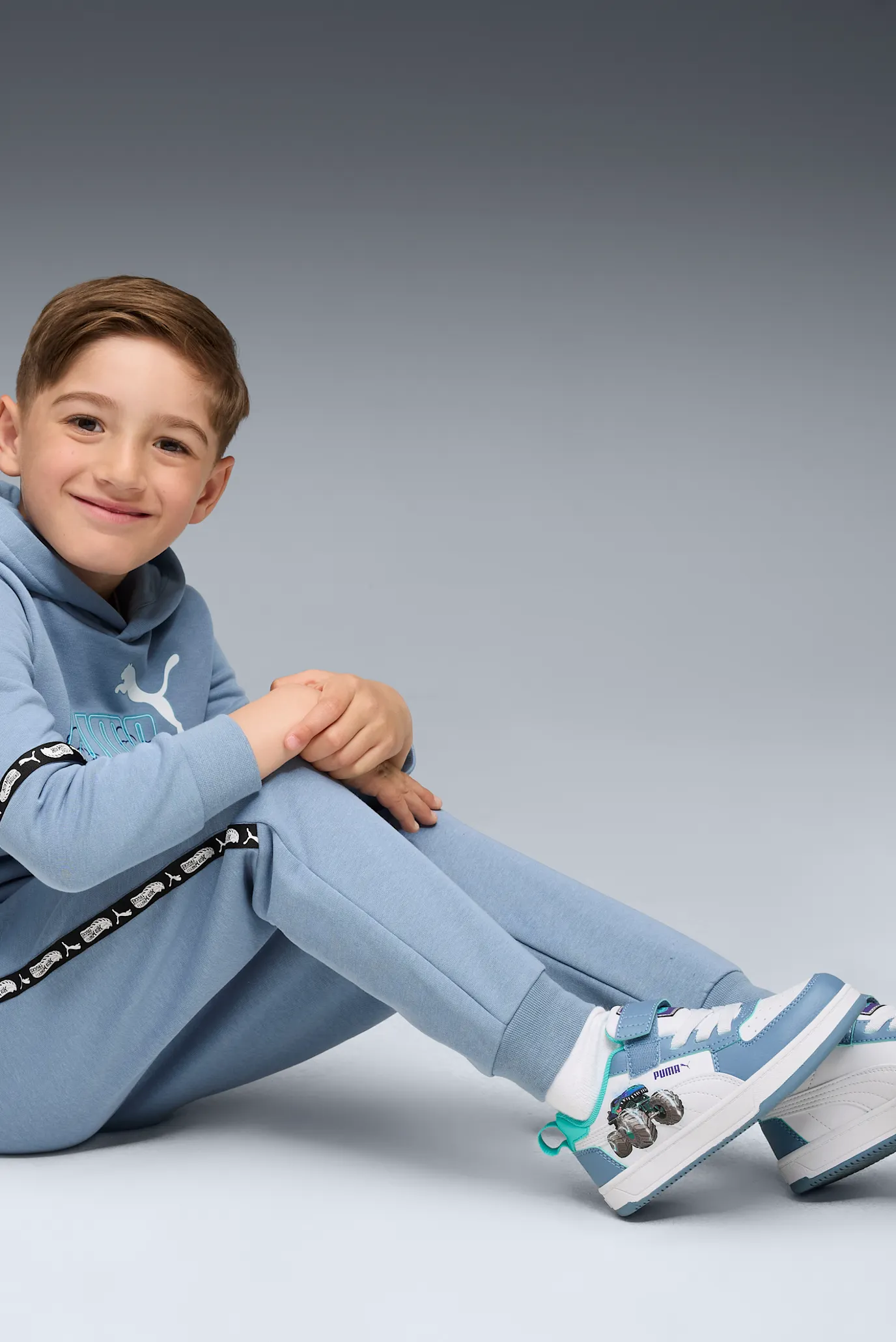 Дитячі білі снікерси PUMA x HOT WHEELS™ MONSTER TRUCKS Caven 2.0 Sneakers Kids 7