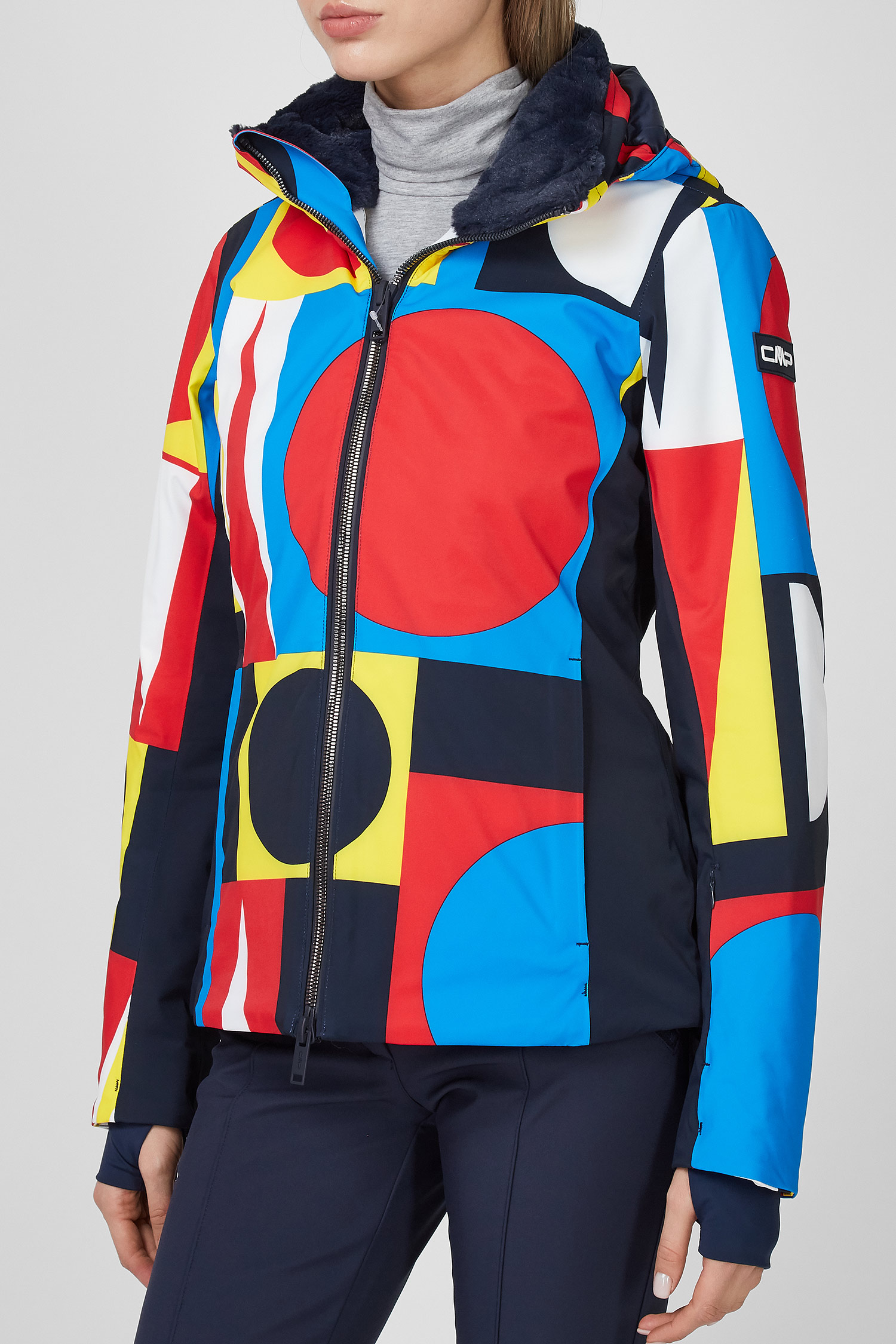 Женская лыжная куртка с узором 1