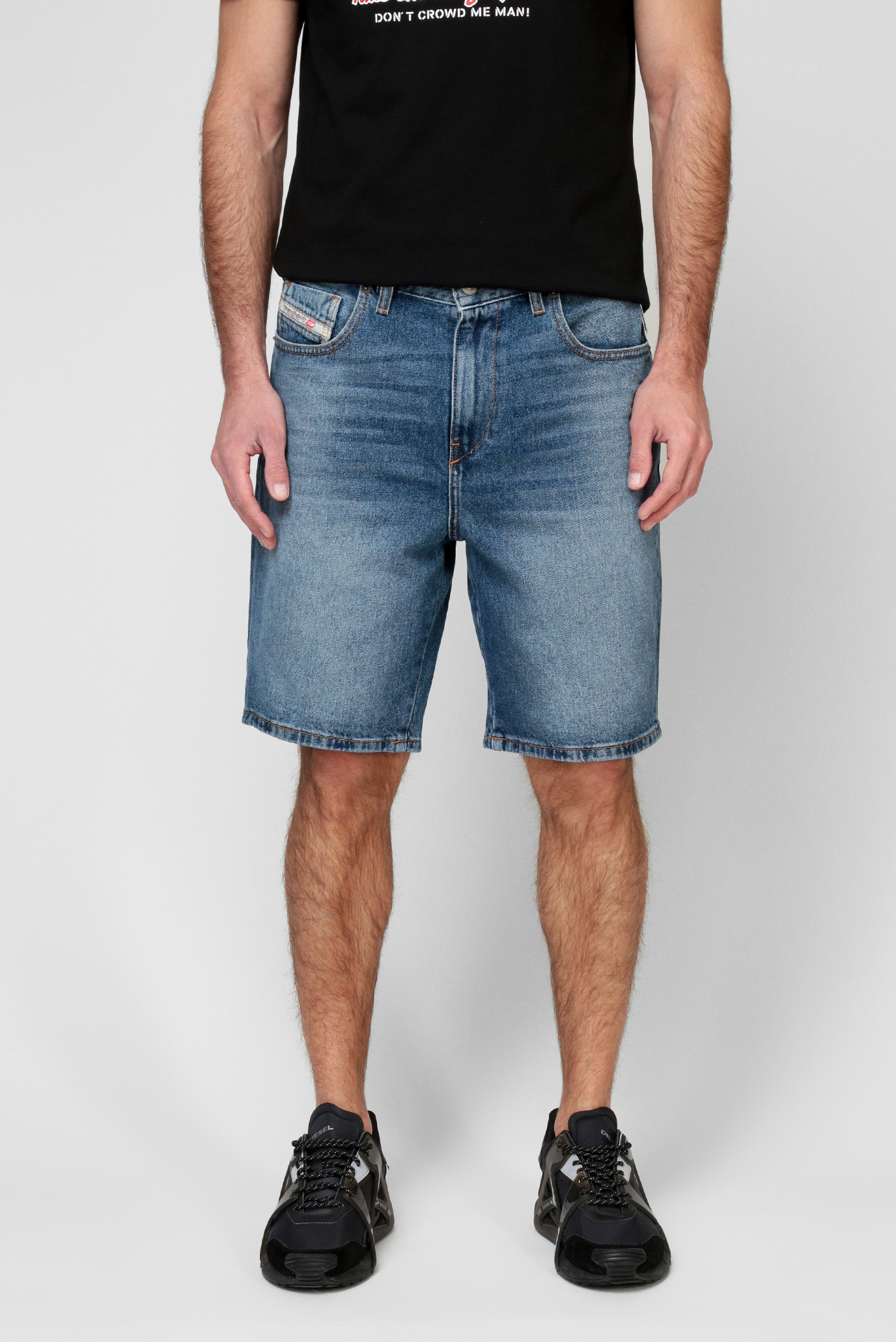Мужские синие джинсовые шорты D-STRUKT-SHORT 1