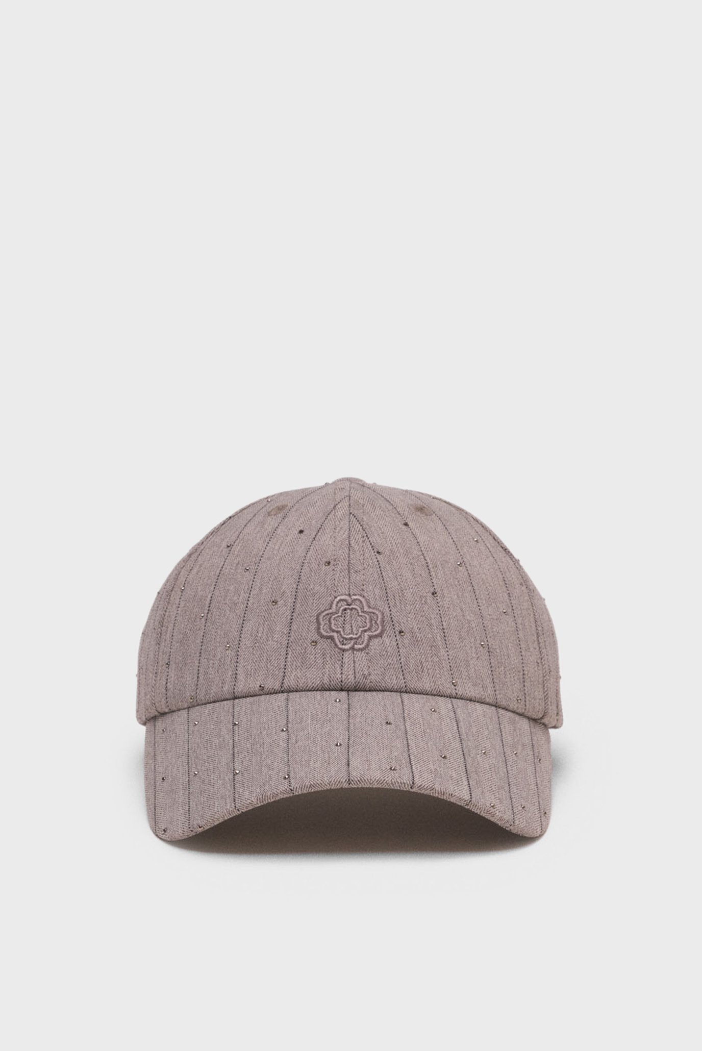 Женская серая кепка в полоску Серый ONESIZE MAJE MFABO00461_Light Grey Женская серая кепка в полоску Серый ONESIZE MAJE MFABO00461_Light Grey