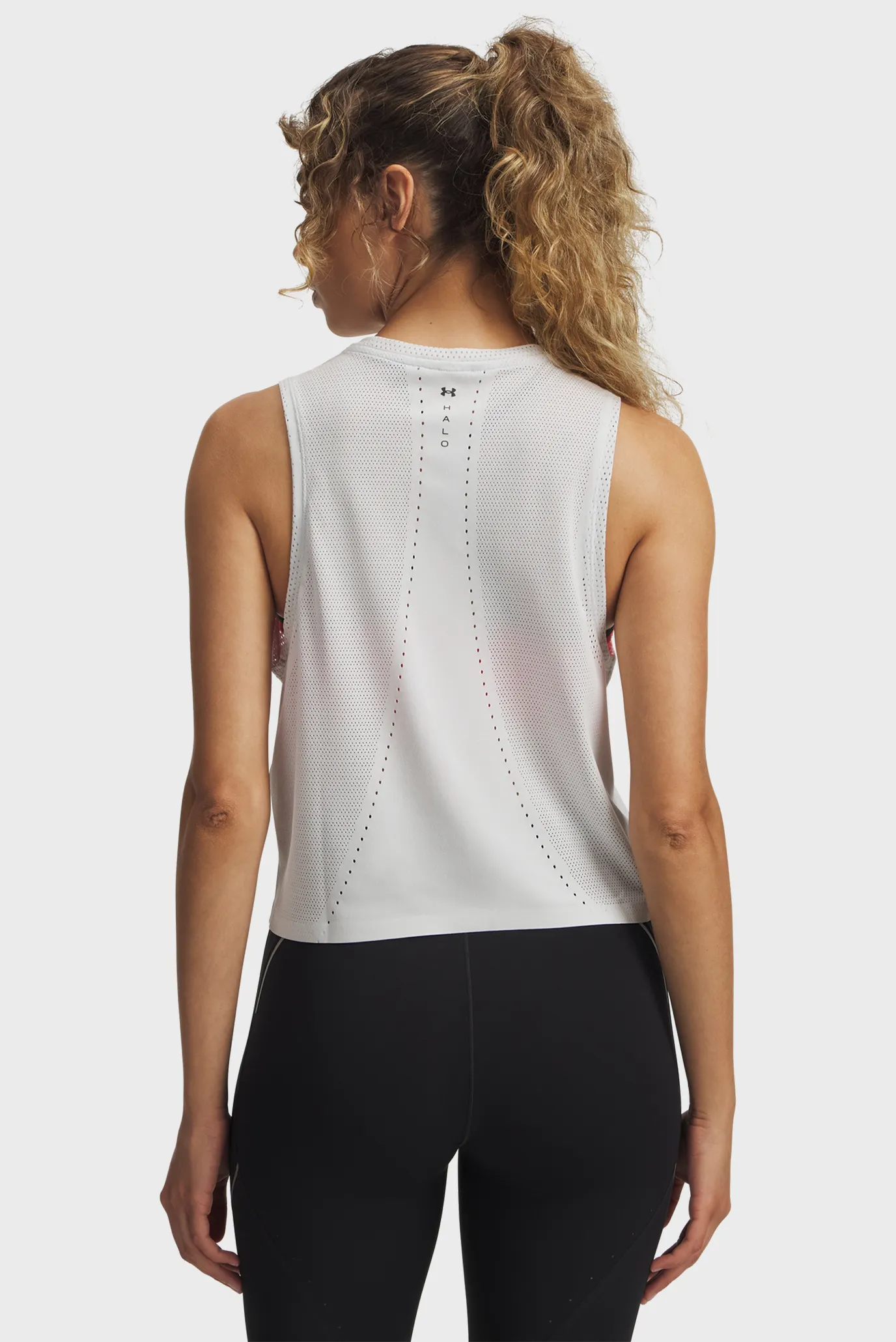 Жіноча біла майка UA Halo Vent SL 3