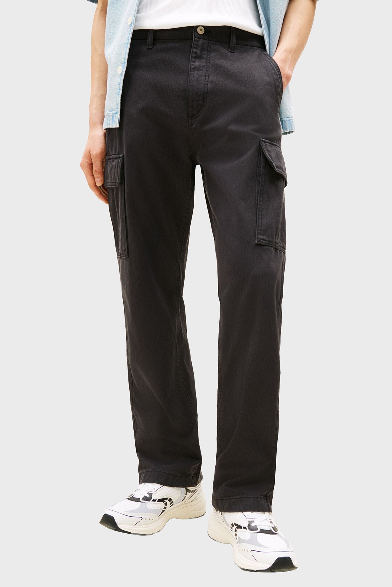 Мужские черные брюки OTIS HERRINGBONE Черный 31-32 Tommy Jeans DM0DM21779 Мужские черные брюки OTIS HERRINGBONE Черный 31-32 Tommy Jeans DM0DM21779