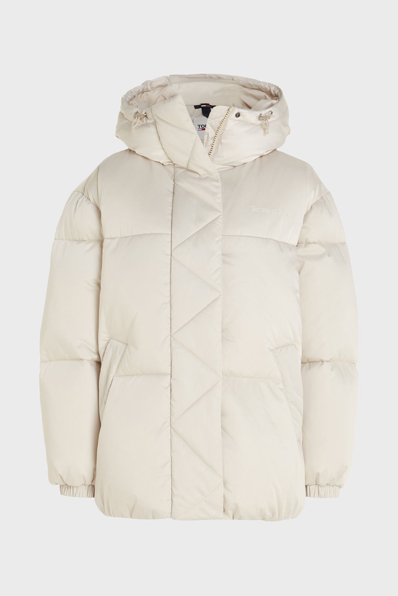 Женская бежевая куртка TJW OVR SATIN PUFFER 1