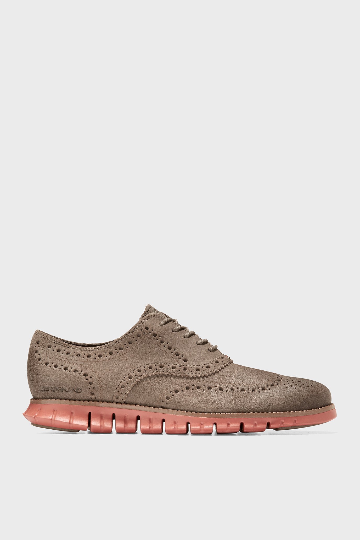 Чоловічі коричневі замшеві броги ZERØGRAND Wingtip Oxford 1