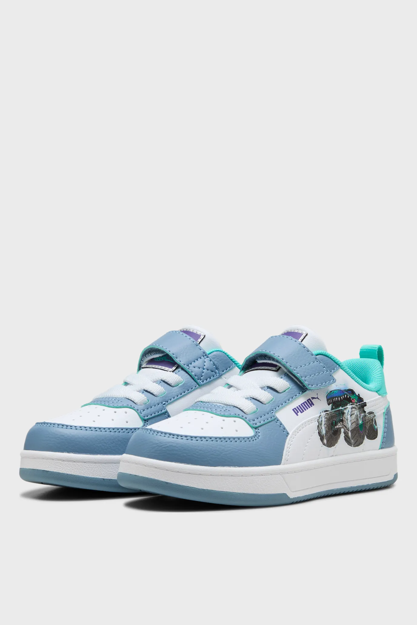 Детские белые сникерсы PUMA x HOT WHEELS™ MONSTER TRUCKS Caven 2.0 Sneakers Kids 3