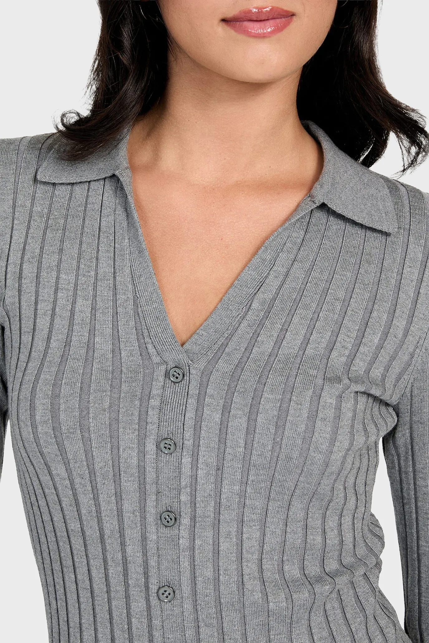 Женский серый пуловер 4