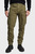 Мужские зеленые вельветовые карго Rovic zip 3d regular tapered