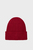 Жіноча бордова шапка CK EMBROIDERY COTTON RIB BEANIE