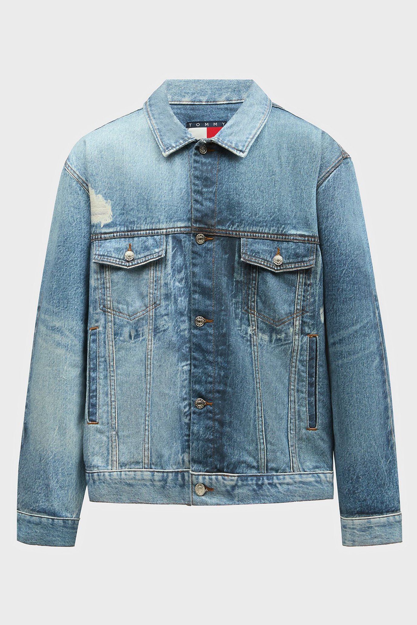 Мужская синяя джинсовая куртка TJC OVZ DGTL PRNT Синий L Tommy Jeans DM0DM20070 Мужская синяя джинсовая куртка TJC OVZ DGTL PRNT Синий L Tommy Jeans DM0DM20070