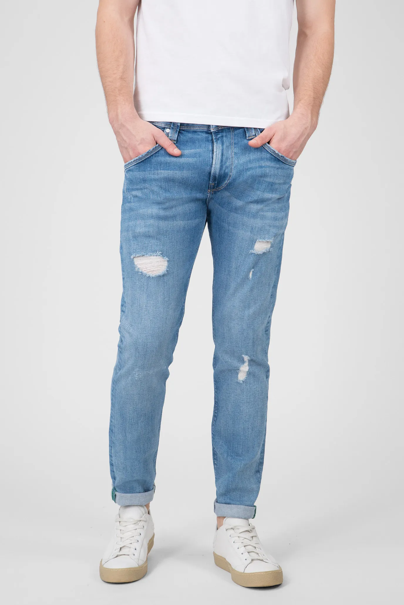 Мужские голубые джинсы Zinc Wiser Wash Pepe Jeans PM201519WY62 — MD