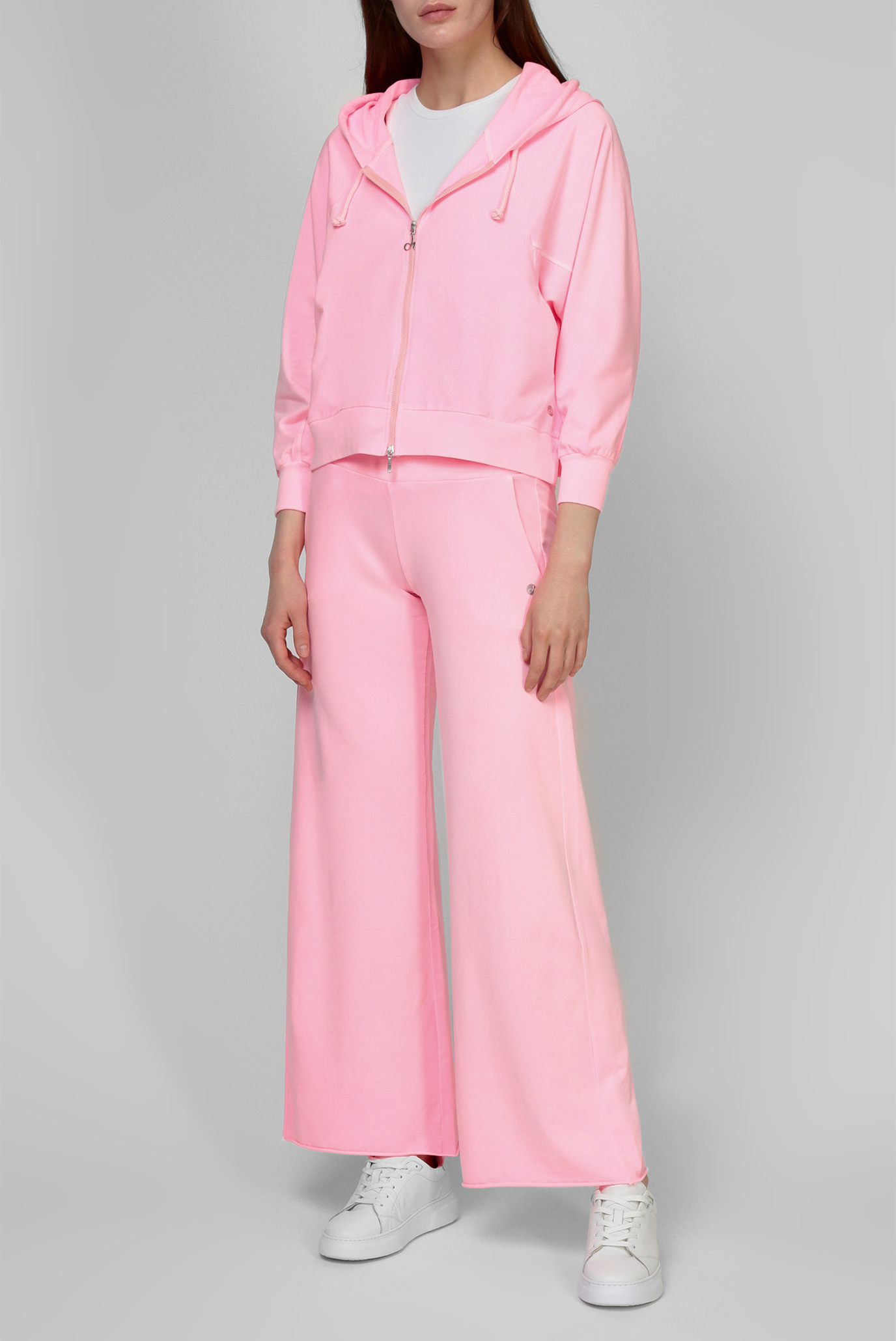 Жіночий рожевий костюм (худі, брюки) 1