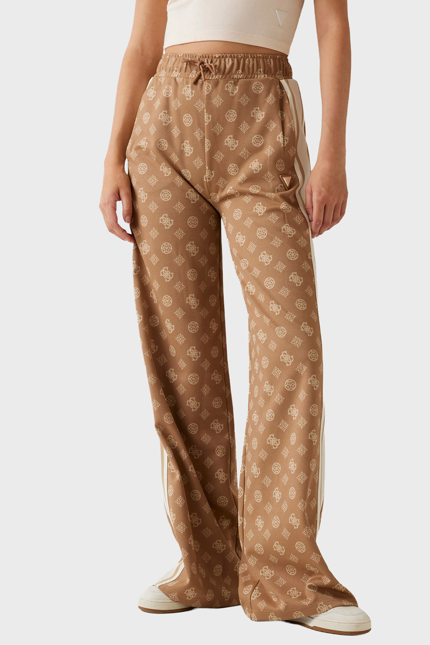 Женские бежевые спортивные брюки с узором Бежевый XS Guess V5YB10.K0282;FNDS Женские бежевые спортивные брюки с узором Бежевый XS Guess V5YB10.K0282;FNDS