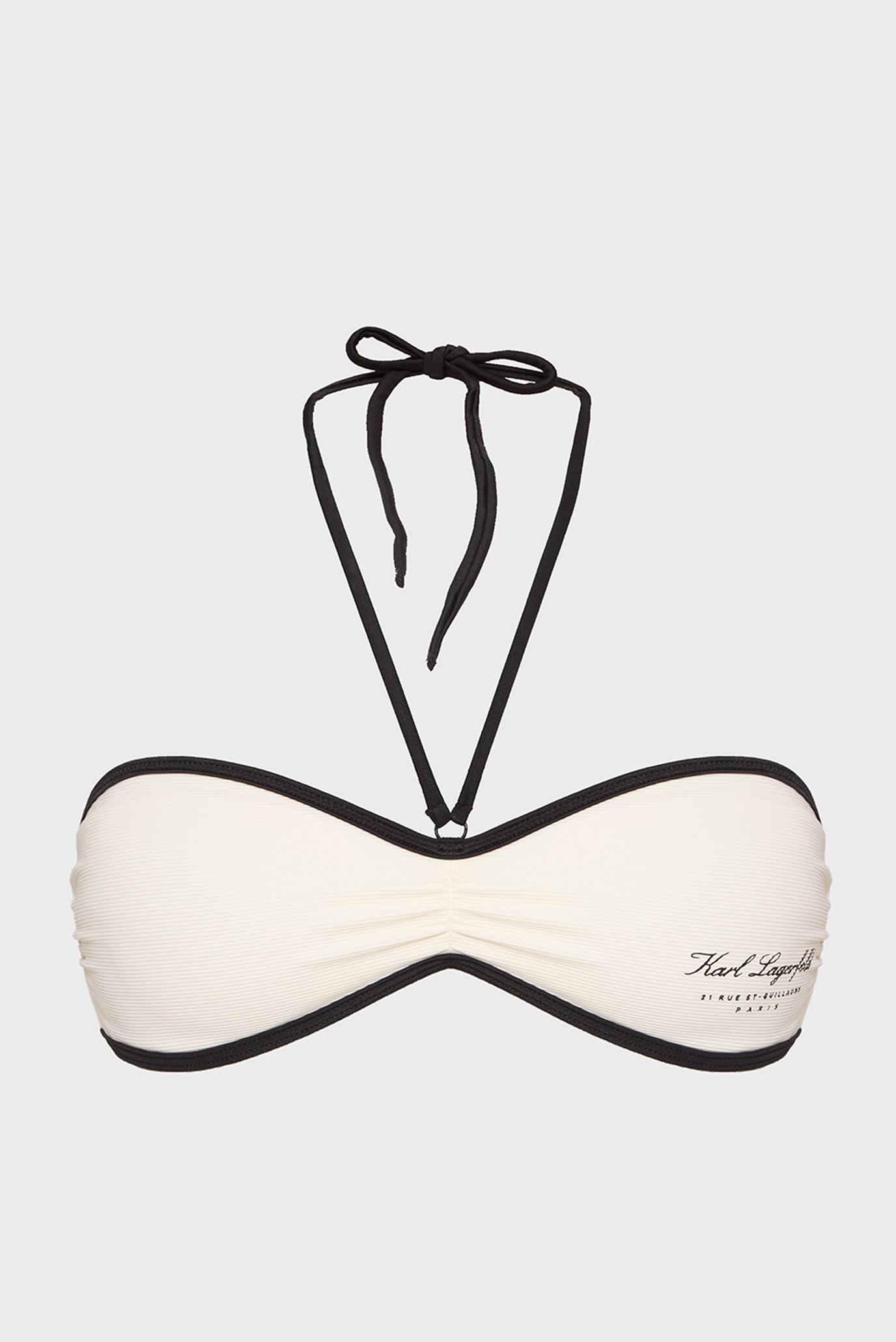 Женский белый лиф от купальника HOTEL KARL RIB HALTER BANDEAU 1