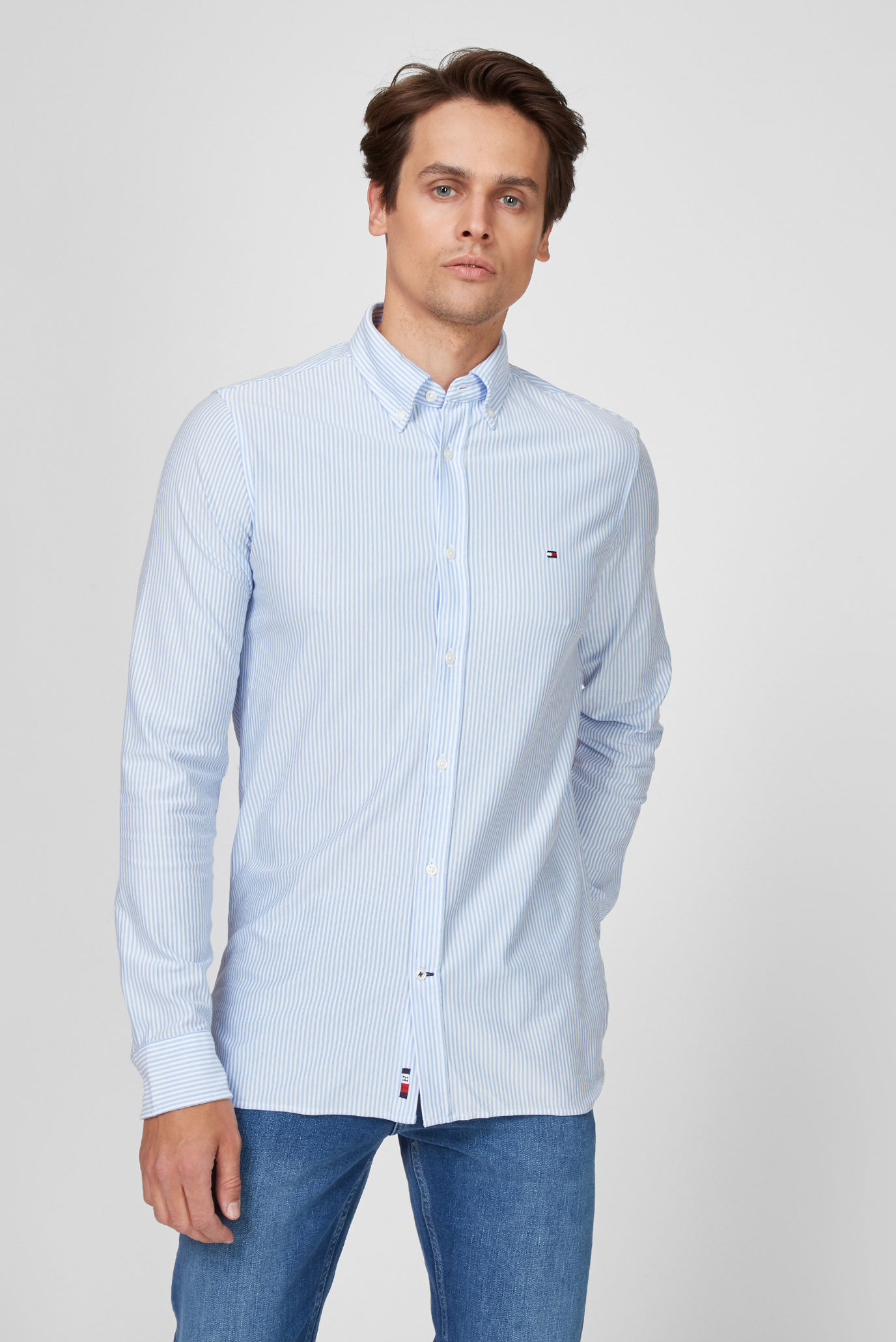Мужская рубашка в полоску Tommy Hilfiger MW0MW23790 — MD-Fashion