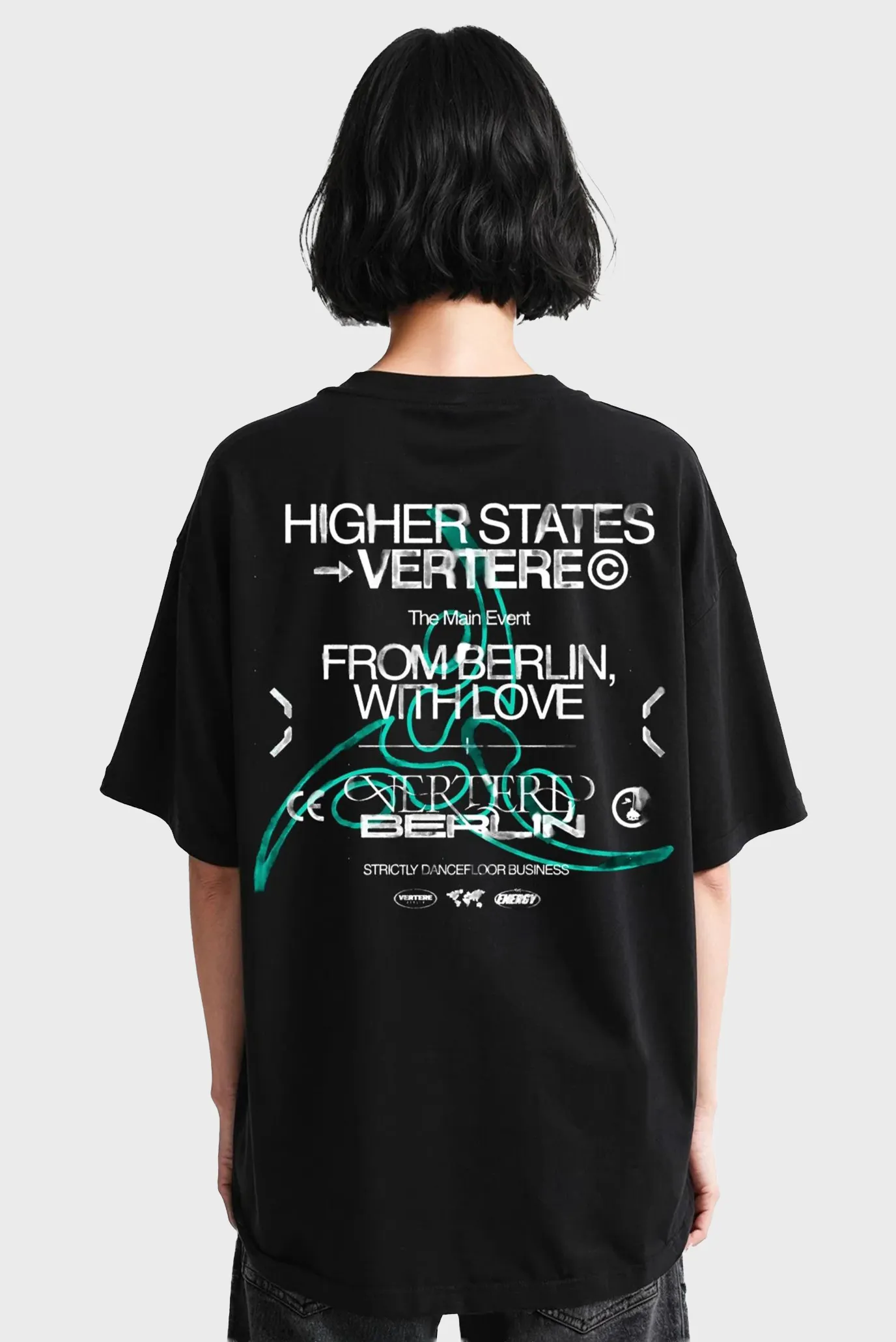 Чорна футболка HIGHER STATES (унісекс) 5