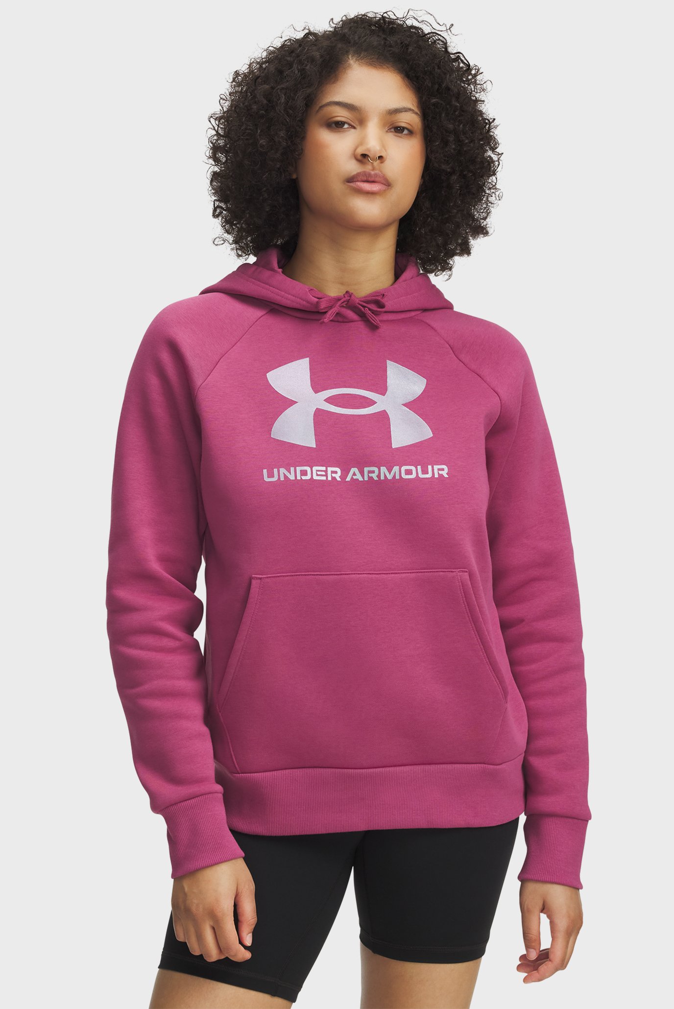 Женское розовое худи UA Rival Flc Shimmer Hdy Розовый XS Under Armour 6003710-659 Женское розовое худи UA Rival Flc Shimmer Hdy Розовый XS Under Armour 6003710-659