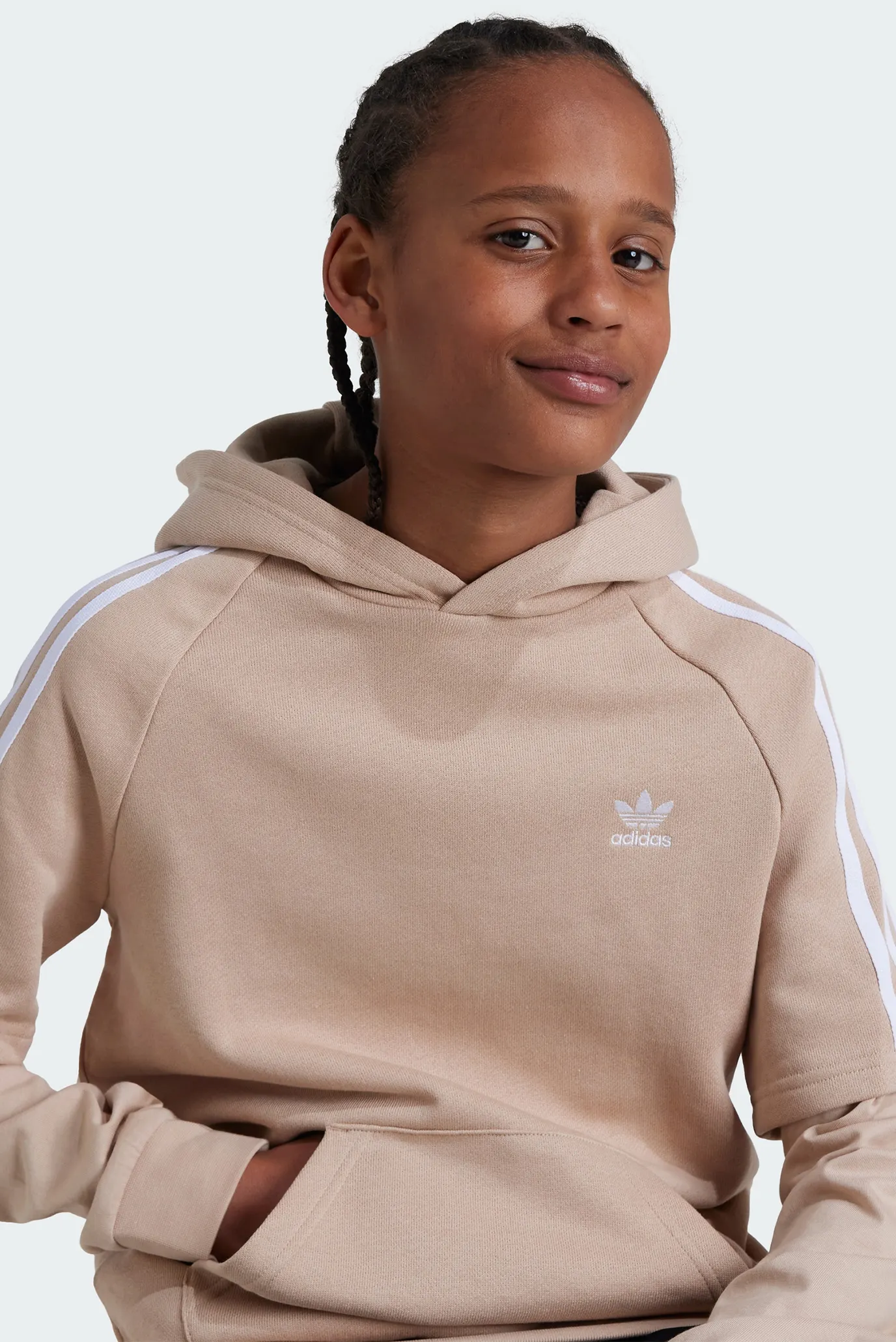 Детское бежевое худи Trefoil Kids 5