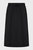 Женская черная льняная юбка MIDI LINEN BLEND SKIRT