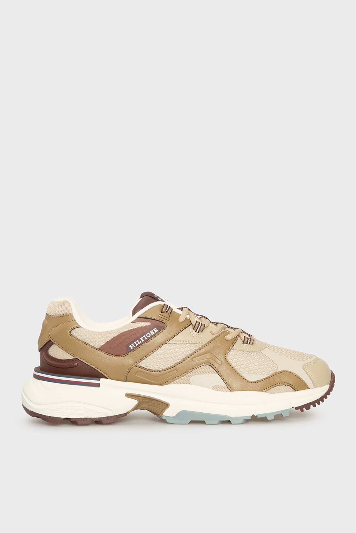 Мужские бежевые кроссовки M RUNNER TECH MIX Бежевый 44 Tommy Hilfiger FM0FM05567 Мужские бежевые кроссовки M RUNNER TECH MIX Бежевый 44 Tommy Hilfiger FM0FM05567