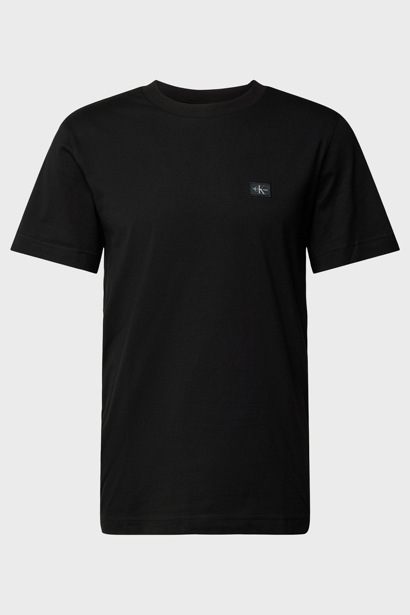 Мужская черная футболка WOVEN LABEL REGULAR TEE 1