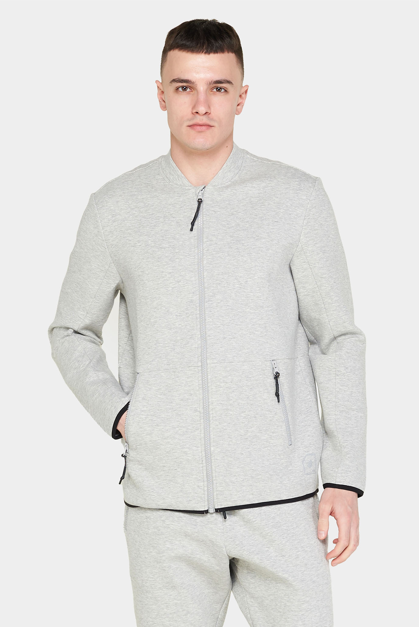 Мужская серая спортивная кофта LAB SWEAT FZ MEL 1