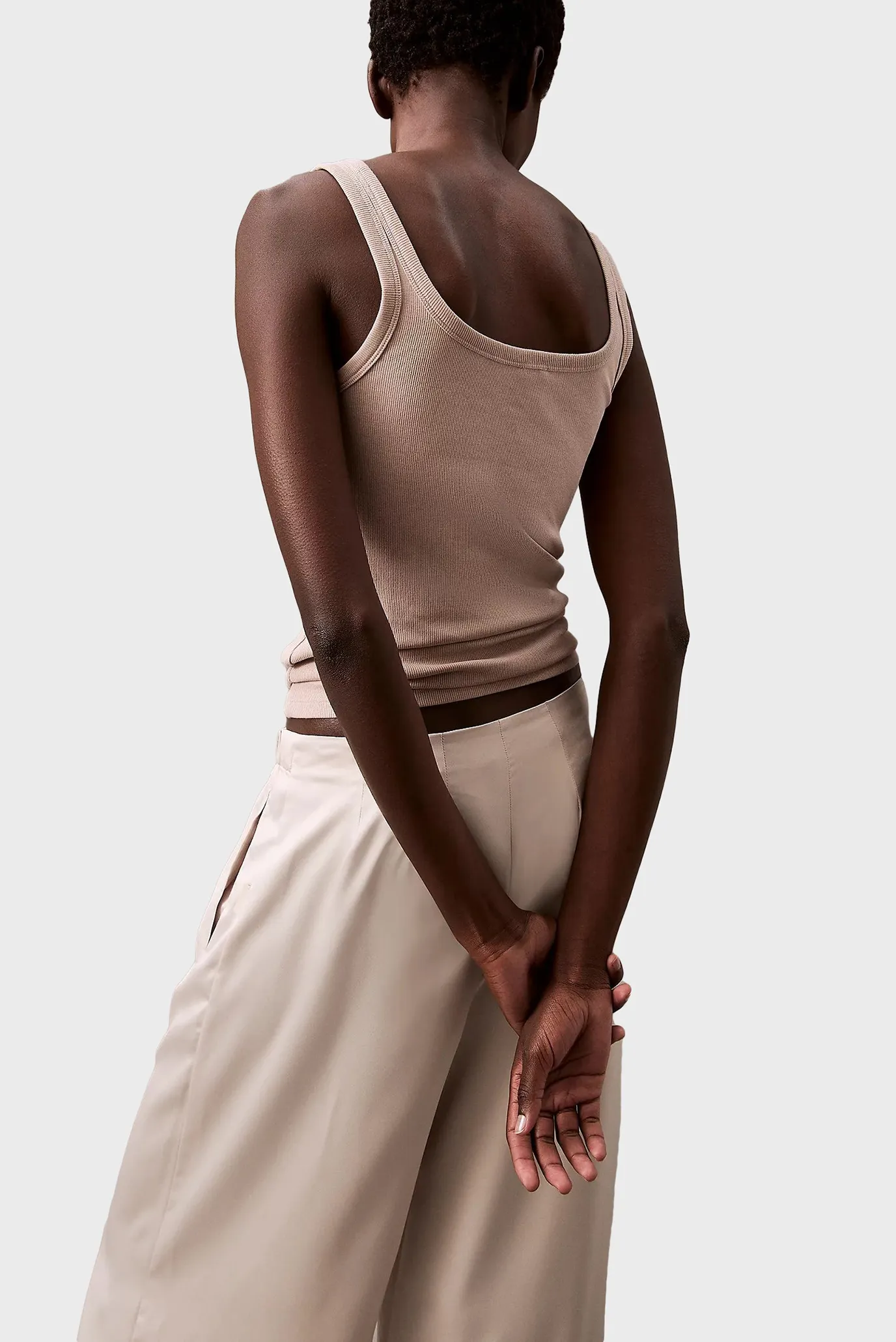 Женские бежевые брюки 5