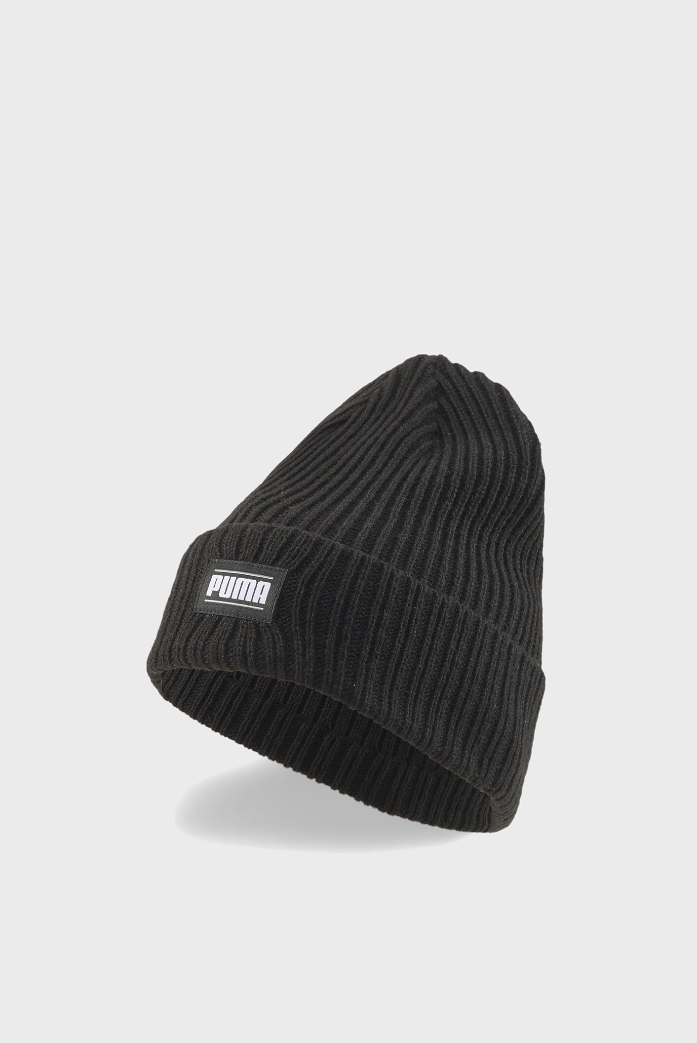 Черная шапка Classic Cuff Ribbed Beanie 1