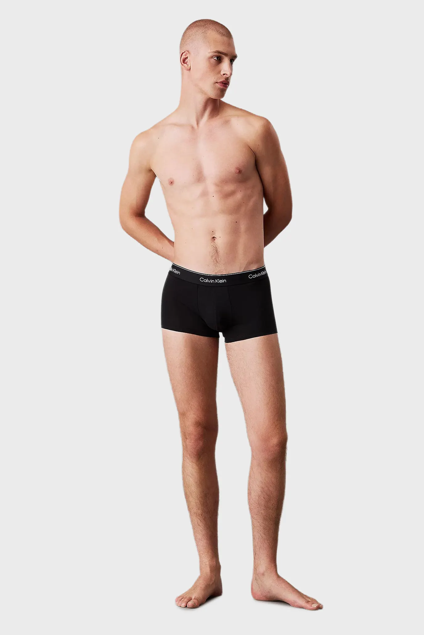 Мужские черные боксеры (3 шт) LOW RISE TRUNK 4