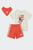 Дитячий подарунковий комплект (футболка, нагрудник, шорти) adidas x Disney Mickey Mouse